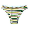 thumbnail image 1 of Outfmvch Cheeky Panties Womens Underwear Panties for Women's Fashion Low Waist Underwear Color Striped Briefs Underwear Women Panties for Women(clearance) Green Xl, 1 of 7