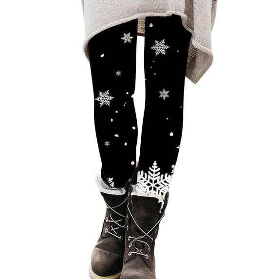 Outfmvch Christmas Leggings for Women Christmas Pants for Women Thermal Leggings for Women Yoga Pants Women Wide Leg Pants for Women Pantyhose for Women Tights for Women Black Xl