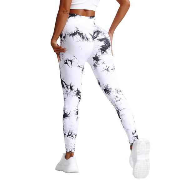 Outfmvch Compression Leggings for Women Compression Legging Women's High Waisted Athletic Leggings Compression Tights for Fitness Gym Resistance Band Leggings A1 White S-L