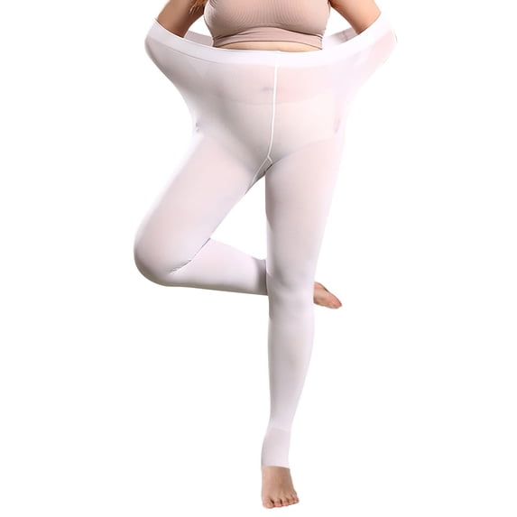 Outfmvch Compression Stockings for Women Fishnet Stockings for Women Thigh High Stockings Dance Tights Womens Tights Womens Stockings Panty Hose Women's Plus Size White 2 M