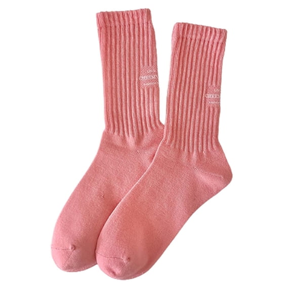 Outfmvch Cotton Socks Tall Socks for Women Slouchy Socks for Women Hiking Socks Women Womens Compression Socks Thigh High Socks Pink One Size
