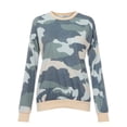 thumbnail image 1 of Outfmvch Crewneck Sweatshirts Womens Tops Women Camouflage Top T Shirt Ladies Loose Long Sleeve Top Blouse Crew Neck Sweatshirts Women Khaki XXXXXL, 1 of 1