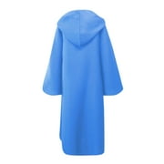 Outfmvch Dresses for Women 2023 Blue Dress Women's Grim Long Cloak Hooded Capes Couples Jacket Robes for Women Blue XL