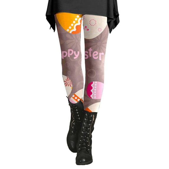 Outfmvch Easter Leggings,Yoga Pants Women,Leggings for Women,Tights for Women,Womens Bunny Rabbits Easter Eggs Floral Pattern Stretchy Leggings,Leggings with Pockets for Women Black L