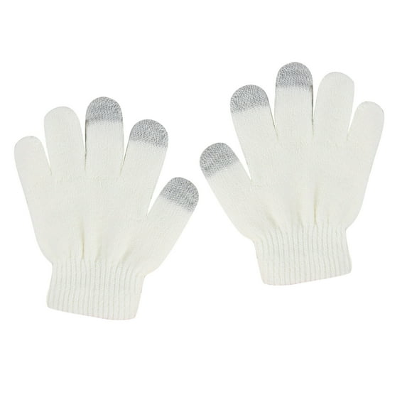 Outfmvch Fingerless Gloves Thermal Winter Gloves Warm Knitted Half Finger Gloves Mittens for Men Women Typing Driving Working Beige One Size