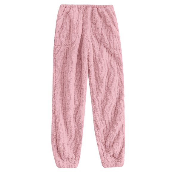 Outfmvch Flannel Pajama Pants Women Baggy Pajama Pants Fluffy Pajama Pants Fuzzy Pj Pants Womens Sleep Pants Women's Pajama Bottoms Women's Pajama Pants Red L
