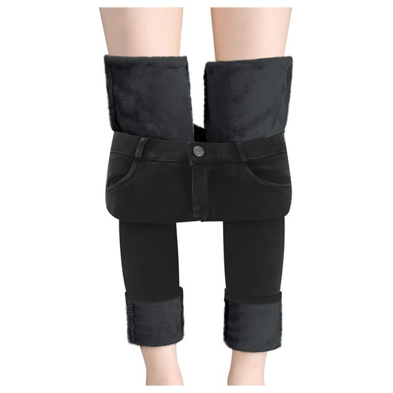 Outfmvch Fleece Lined Jeans Women Stretchy Jeans for Women High Waisted Jeans for Women Womens Jeans Straight Leg Baggy Jeans Y2k Baggy Jeans for Women Plus Size F M