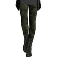 thumbnail image 1 of Outfmvch Fleece Lined Leggings Women Thermal Leggings for Women Warm Leggings for Women Warm Leggings for Women Winter High Waisted Pants for Women Yoga Pants Translucent Fleece Lined Tights Green L, 1 of 5