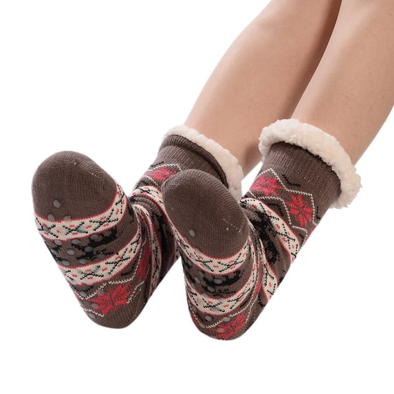 Outfmvch Fluffy Socks for Womens Sleeping Socks Thick Socks with Grips Fluffy Socks with Grips Winter Non Slip Warm Socks Warm Socks for Women Fleece Comfy Winter Gifts