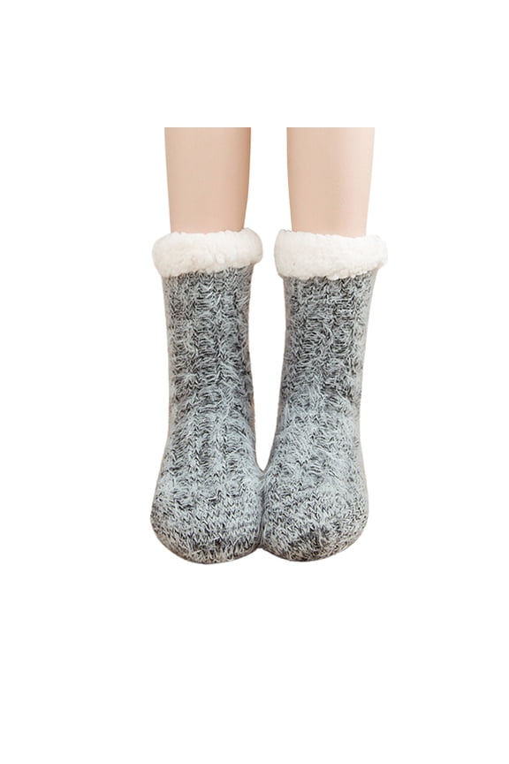 Fuzzy Socks,Cloud Socks Slipper Socks Winter Snow Socks Sleep Socks Carpet Socks Household Warm Thickened Plush Socks Bearpaw Socks Fluffy Socks Black One Size