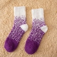 thumbnail image 1 of Outfmvch Fuzzy Socks Fluffy Floor Warm Fuzzy Socks with Grips Plush Sleep Cozy Winter Soft Hospital Fluffy Socks Gifts for Womens Mens Gifts Thick Fuzzy Socks for Women Purple One Size, 1 of 6