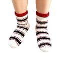 thumbnail image 1 of Outfmvch Fuzzy Socks for Women Non Slip Fuzzy Thickened Warm Womens Non Slip Slipper Socks Winter Warm Soft Cozy Fuzzy Fleece-lined Grippers Home Socks Fleece Socks Red One Size, 1 of 3