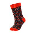 thumbnail image 1 of Outfmvch Fuzzy Warm Socks Women Crew Fluffy Fuzzy Valentine's Day Fuzzy Socks For Women Heart Print Cozy Fluffy Warm Slipper Cloud Socks Thick Home Sleeping Winter Socks Watermelon Red 6 One Size, 1 of 5