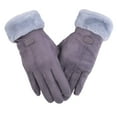 thumbnail image 1 of Outfmvch Gloves for Women Winter Gloves Women Fuzzy Gloves Winter Work Gloves for Men Mittens for Women Fleece Gloves Waterproof Gloves Women Gray One Size, 1 of 9