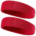 thumbnail image 1 of Outfmvch Headbands,Workout Headbands Sweat Band Wicking Sports Cotton Thick Pile Cloth Wweat Proof Belt Headbands Non Slip Running Headband Red One Size, 1 of 3