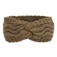 thumbnail image 1 of Outfmvch Headband Bandana Womens Winter Headbands Fuzzy Fleece Lined Ear Warmer Cable Knit Thick Warm Crochet Headband Gifts Keffiyeh Khaki One Size, 1 of 1