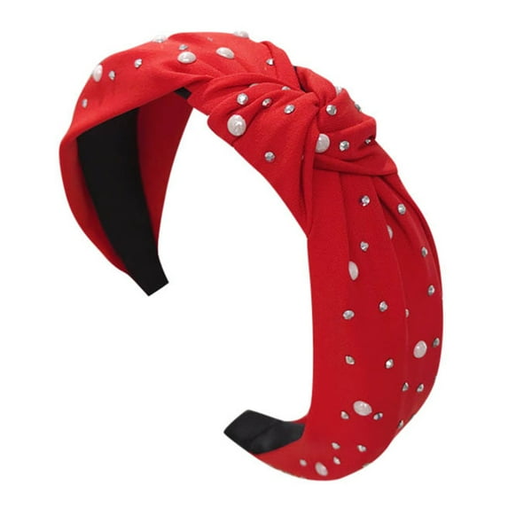 Outfmvch Headband Hair Ties Women'S Headband Fabric Hairband Head Wrap Hair Band Accessories Headbands For Women Red One Size