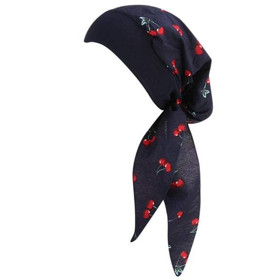 Outfmvch Headband Headscarf Women'S Casual Loose Print Chemo Beanie Cancer Headwear Turban Cap Keffiyeh Navy One Size