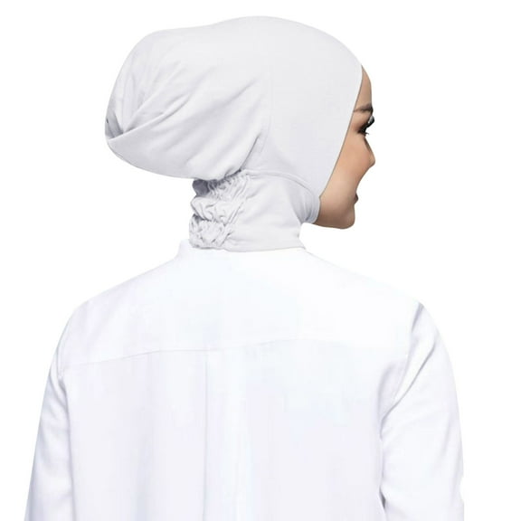 Outfmvch Headband Keffiyeh Women Casual Solid Color Elastic Cap High Stretch Womens Muslim Bib Hijab Winter Hat White One Size
