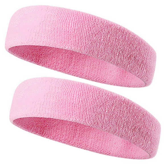 Outfmvch Headbands,Workout Headbands Sweat Band Wicking Sports Cotton Thick Pile Cloth Wweat Proof Belt Headbands Non Slip Running Headband Pink One Size