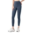 thumbnail image 1 of Outfmvch High Waisted Compression Leggings Scrunch Butt Lifting Leggings 3d Compression Yoga Pants Full Length Workout Yoga Pants Leggings with Pockets for Women A1 Dark Blue S-3XL, 1 of 6
