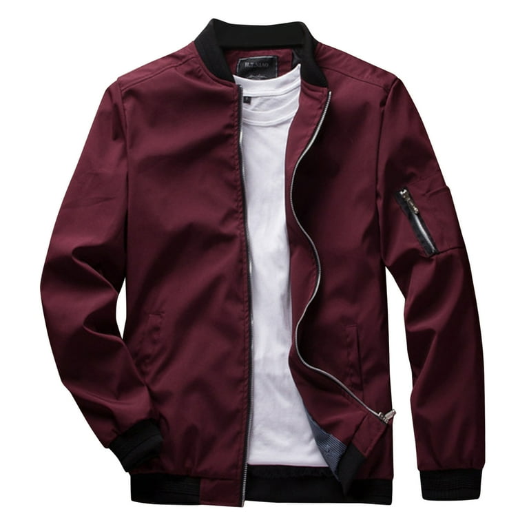 Outfmvch Jackets For Men Leather Jacket Men'S Casual Long Sleeve - Main Image