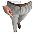 thumbnail image 1 of Outfmvch Joggers For Men Mens Jeans Men'S Casual Plaid Print Party Suit Pants Stretch Feet Pants With Pockets Men'S Pants Yellow 3Xl, 1 of 1