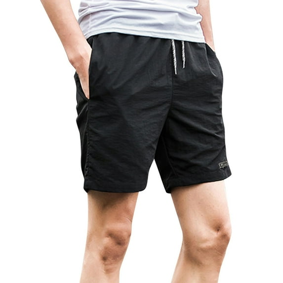 Outfmvch Joggers For Men Mens Shorts Men'S Summer Fashion Casual Midwaist Shorts Five-Point Pants Beach Pants Long Johns For Men Black 3Xl