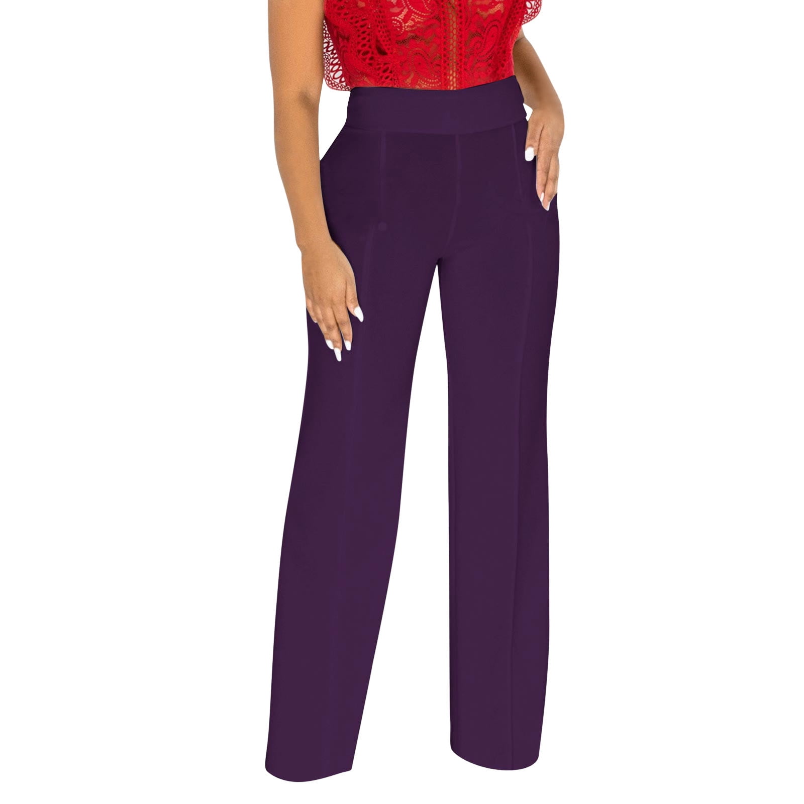 Outfmvch Joggers For Women Cargo Sweatpants For Women Dress Pants Womens Black Work Pants Solid Stretch High Waist Zipper High Waist Straight Pants With Pocket Trousers Womens Sweatpants Purple S - Walmart Outfmvch Joggers For Women Cargo Sweatpants For Women Dress Pants Womens Black Work Pants Solid Stretch High Waist Zipper High Waist Straight Pants With Pocket Trousers Womens Sweatpants Purple S - Walmart