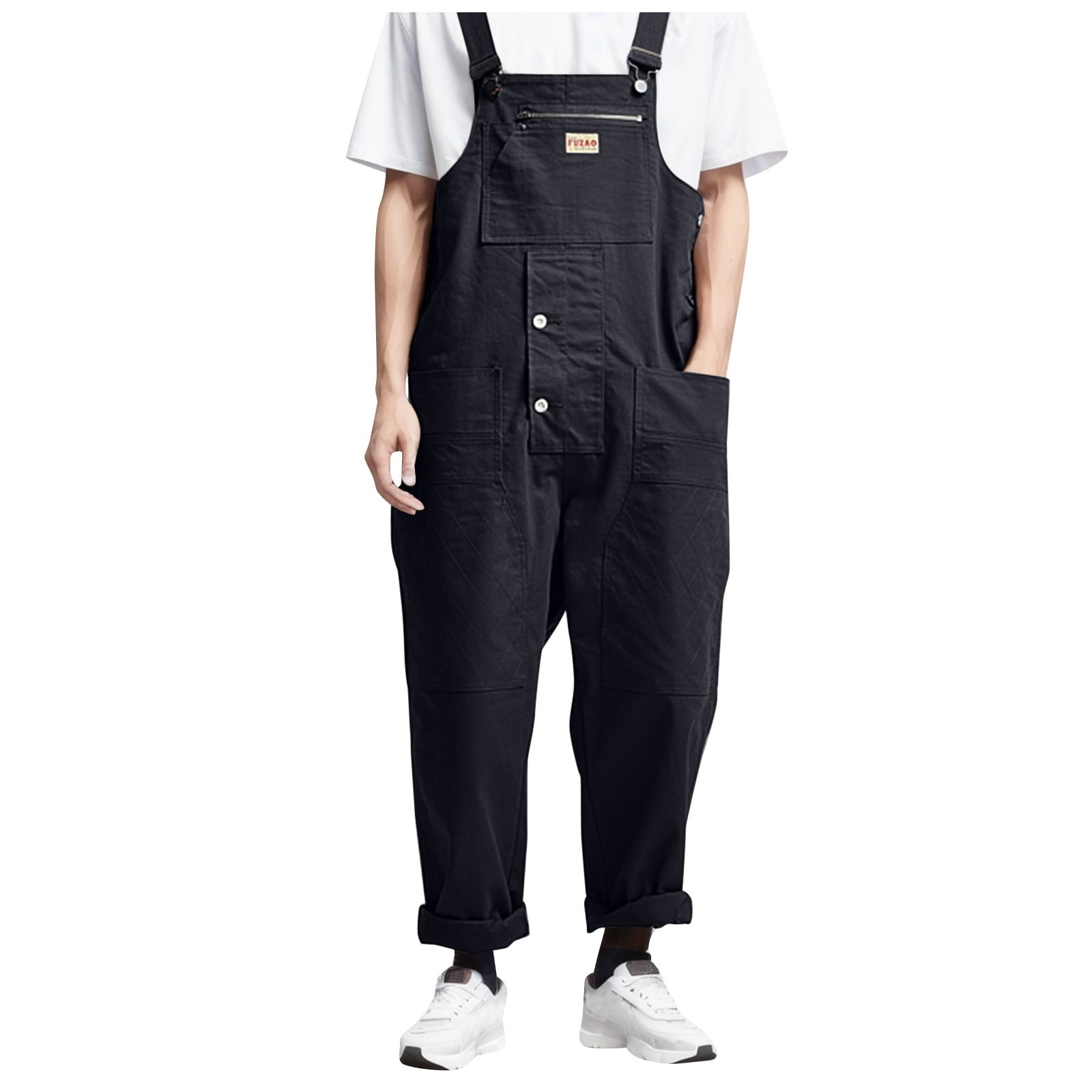 Outfmvch Jumpsuit Joggers For Men Men S Relaxed Fit Duck Bib Overall Denim Bib Overall Denim Bib Overalls Fashion Slim Fit Jumpsuit With Pockets Overalls Army Green M Walmart