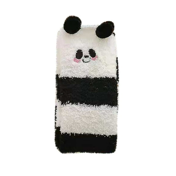 Outfmvch Knee High Fuzzy Socks Fuzzy Knee High Socks High-top Floor Socks Plush Cycling Socks for Women Socks Women Womens Crew Socks O a