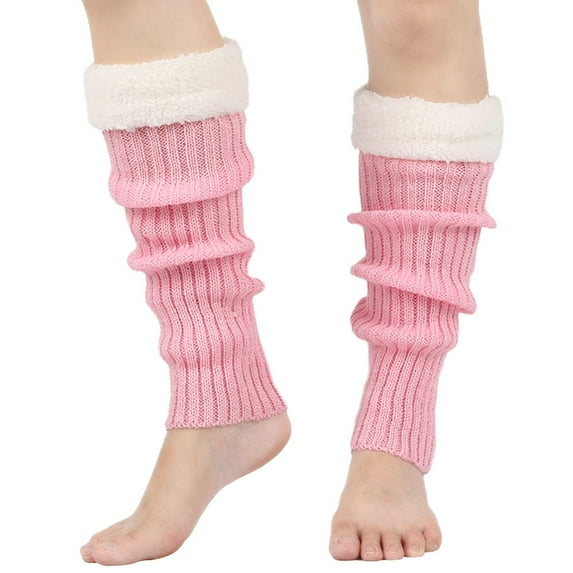 Outfmvch Leg Warmers Cute Socks Knee Socks Knee High Stockings for Women Warm Socks for Women Striped Socks Vintage Socks Pink One Size