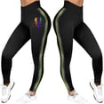 thumbnail image 1 of Outfmvch Leggings For Women Fashion Mardi Gras Printed Yoga Pants Women Classic High Waisted Tummy Control Women's Pants Soft Stretchy Womens Leggings Tights For Women Black S-3XL, 1 of 6