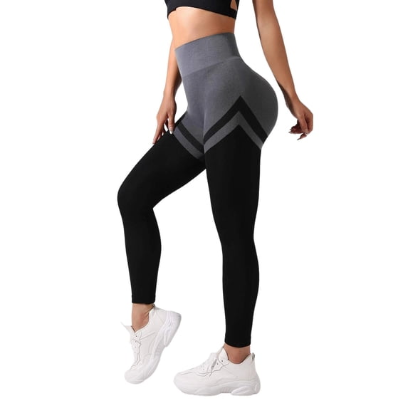 Outfmvch Leggings for Women Running Tights Womens Leggings Resistance Band Leggings Compression Workout Leggings No Front Seam Leggings for Women High Waisted Pull On Side Pockets Black L