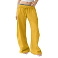 thumbnail image 1 of Outfmvch Linen Pants Women Womens Work Pants Sweat Pants for Womens Palazzo Pants for Women Cargo Pants Women Yellow 4xl, 1 of 6