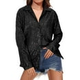 thumbnail image 1 of Outfmvch Long Sleeve Mardi Gras Shirt Purple Mardi Gras Shirts for Women Fall Tops for Women Mardi Gras Outfit for Women Casual Womens T Shirts Loose Fit Fall Essentials Women Black Xl, 1 of 6