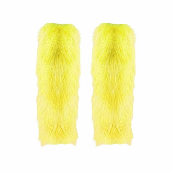 Outfmvch Long Socks for Women Knee High Stockings for Women Workout Socks Women Fuzzy Leg Warmers Thigh High Stockings Cute Socks Leg Warmers Yellow A