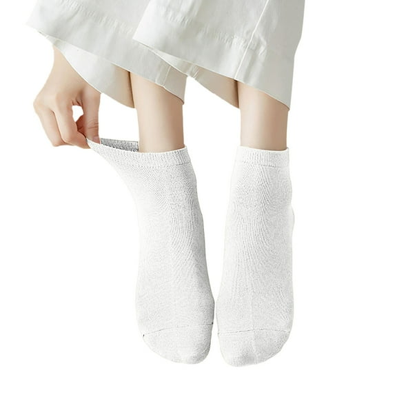 Outfmvch Low Socks Fuzzy Socks for Women Cute Socks for Women Ankle Thin Ankle Socks Cotton Compression Socks Men Socks for Women White One Size