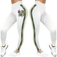 thumbnail image 1 of Outfmvch Mardi Gras Leggings for Women Stretchy Graphic Printed Fancy Sports Fitness Workout Yoga Pants White S-3XL, 1 of 6