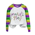 thumbnail image 1 of Outfmvch Mardi Gras Shirts for Women Plus Size Carnival Shirt Sparkling Tops for Women Mardi Gras T-shirt Mardi Gras Sweatshirts for Women Fall Essentials Women Pink Xl, 1 of 4