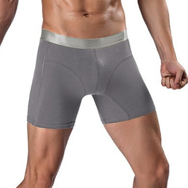 Outfmvch Men's Boxer Briefs Panties Men's Underwear Fashion Leg Wear Men's Sports Multi-function Briefs Long Running Men's Underwear Mens Boxer Briefs(clearance) Gray Xl