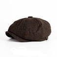 thumbnail image 1 of Outfmvch Men's Classic Herringbone Tweed Wool Blend Newsboy Ivy Hat A L, 1 of 7