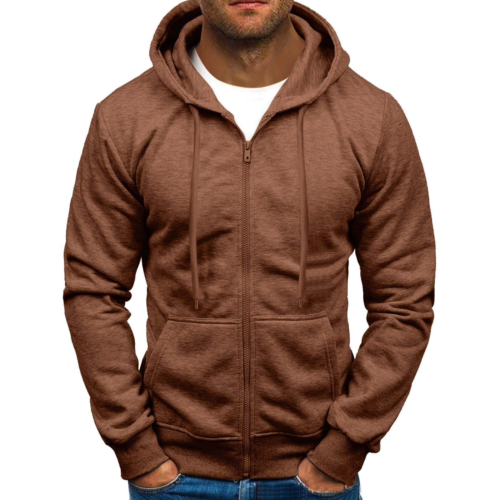 Poppy Floral Print Men's Zip Up Hoodie