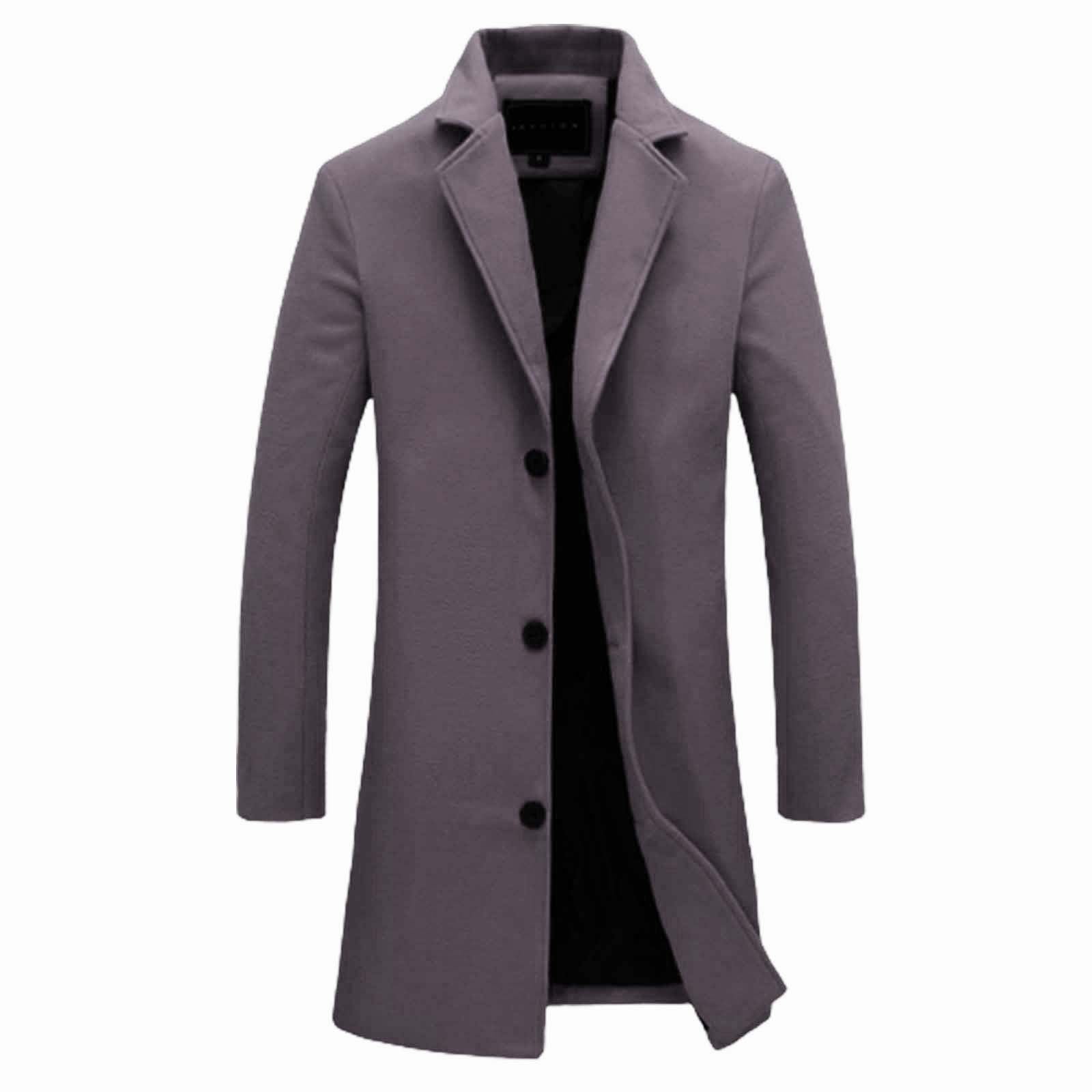 Men's Classic Fit Gray Shawl Lapel Side Vents Jacket main image 0