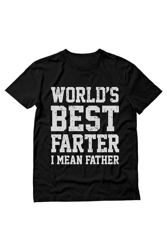 Mens T-Shirts Polo Shirts for Men Graphic Tees Dad Father's Day Shirts for Dad Worlds Best Farter I Mean Father T Shirt Humor Cool Best Gift Sweatshirt Mens Shirts 1Pc Shirt Black 2Xl