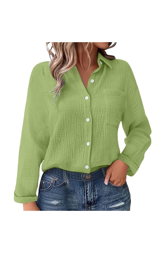 Oversized Tshirts for Women Casual Work Dressy T Shirts Double Layer Wrinkled Fabric Summer Loose Fit Beach Tops Batwing Sleeve Pocket Patched Shirt Casual Tunic Topsa2_light Green Xl