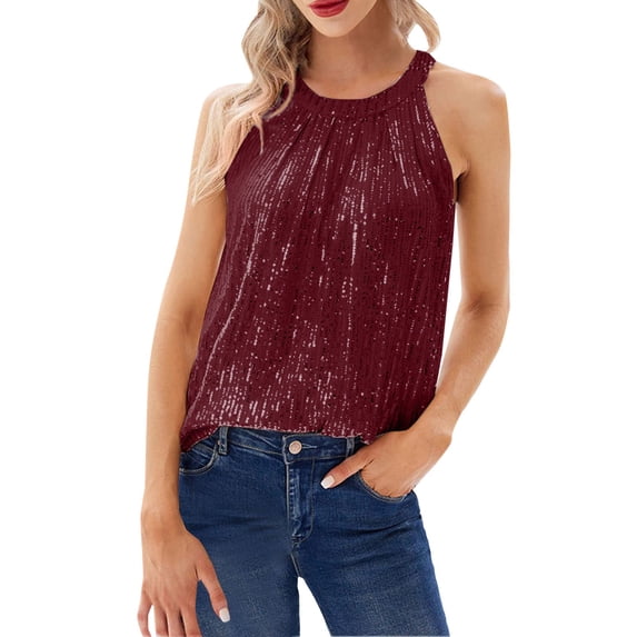 Outfmvch Party Blouse Tank Top for Women Bralettes for Women Tank Top with Built in Bra Strapless Shirt Workout Top Long Tank Tops for Women Wine M