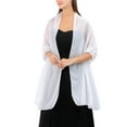 thumbnail image 1 of Outfmvch Pashmina Shawl Wraps for Women Pashmina Wraps for Women Satin Hair Scarf Head Scarf for Women's Hair Neck Scarf for Women Womens Poncho White One Size, 1 of 4
