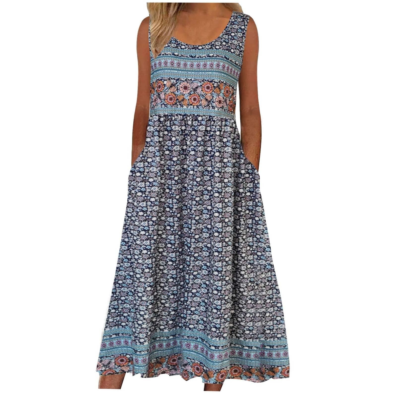 Outfmvch Plus Size Summer Dresses Maxi Dresses for Women 2023 Cal Short ...
