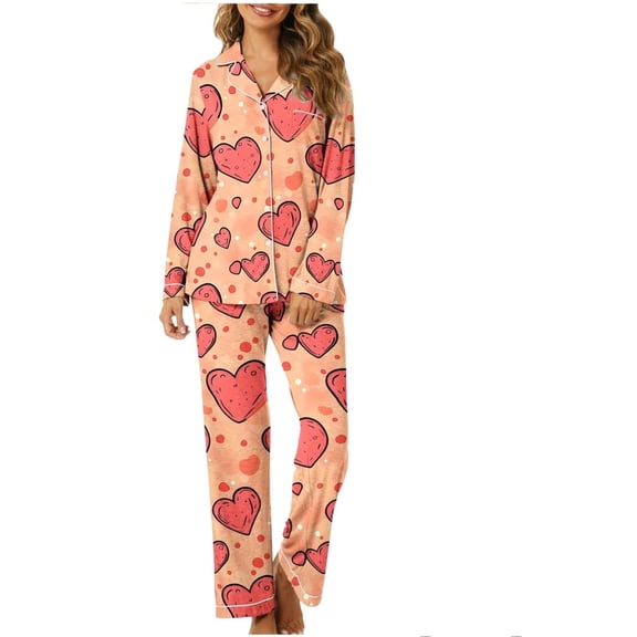 Outfmvch Red Pajamas for Women Set Womens Casual Blouses Loose Tops for Women 3 Quarter Sleeve Tops for Women Vintage Blouse Women’s Blouse Womens Fall Tops Pink 1 2xl
